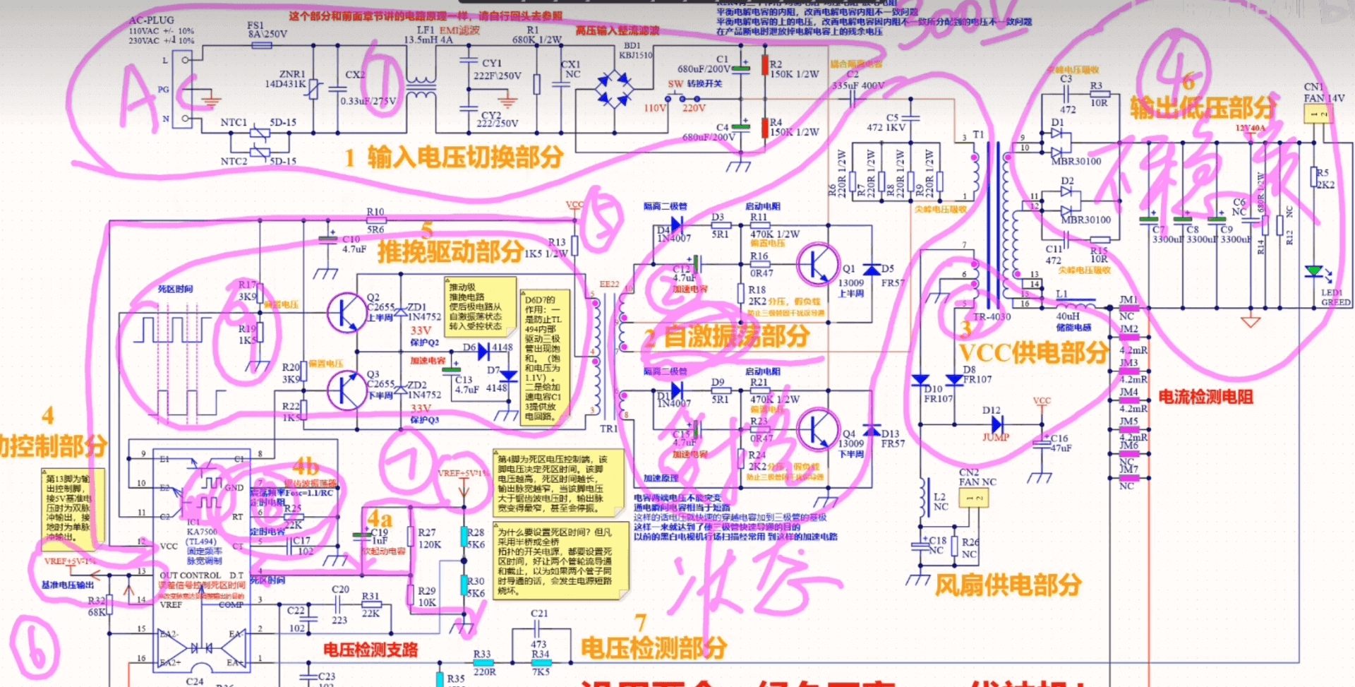 TL494（KA7500）经典明纬开关电源工作原理-智能工控